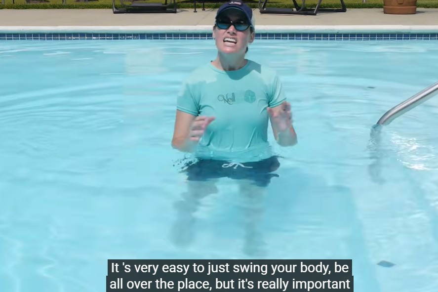 Water exercise, basic walking