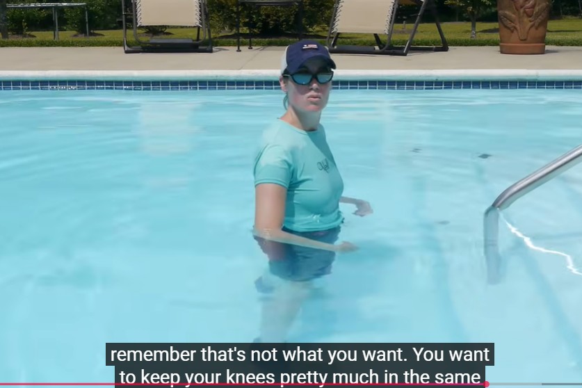 Water exercise, standing